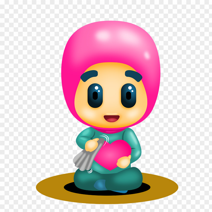 Figurine Character Smiley Pink M Computer PNG