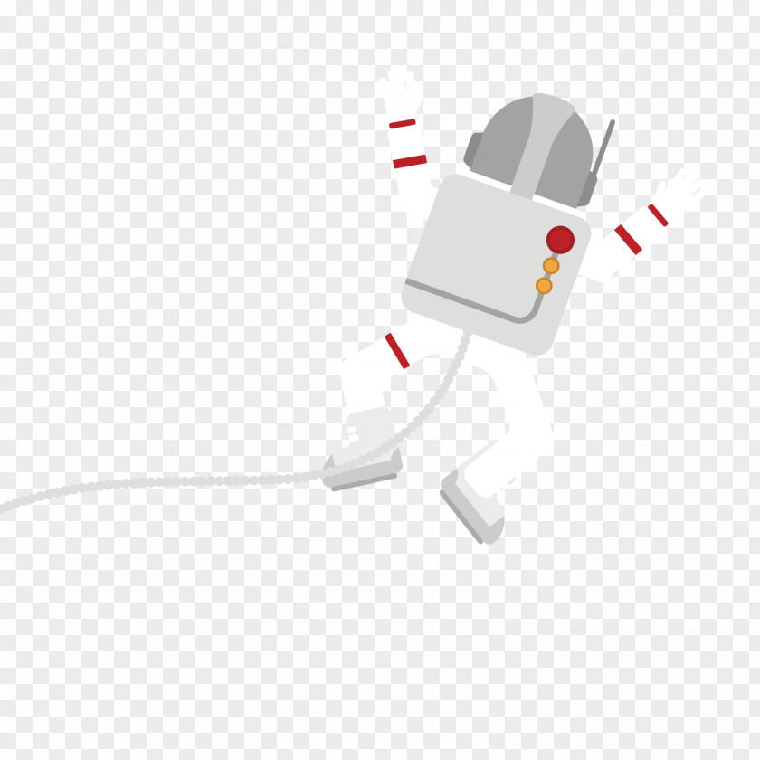 Cartoon Astronaut Floor Illustration PNG