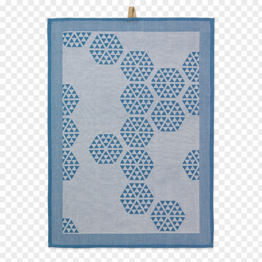 Comets Textile Theedoek Blue Cotton Towel PNG
