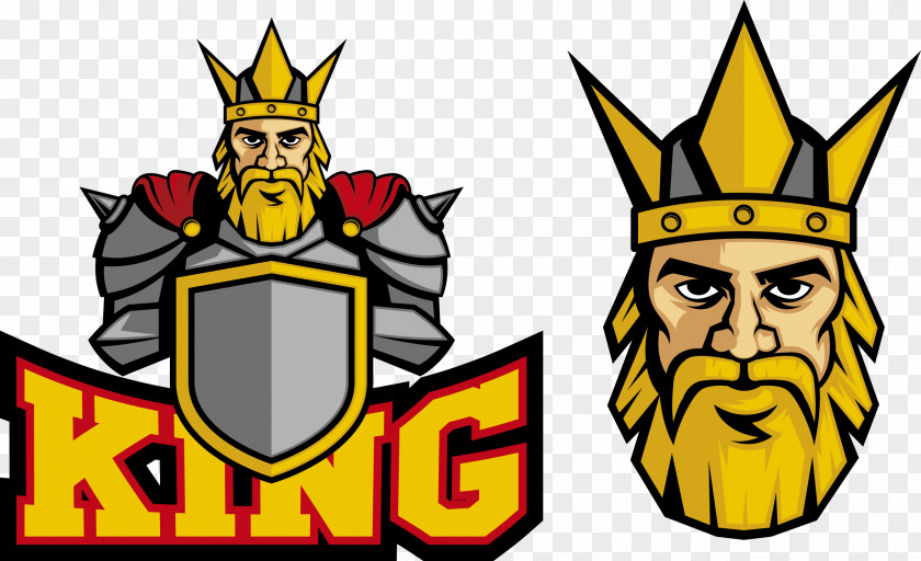 European-style Hand-painted Flat Royalty Avatar Logo King Download PNG