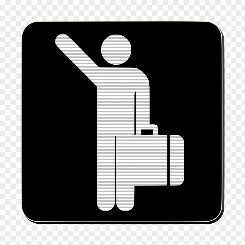 Rectangle Stairs Arrivals Icon Travel PNG