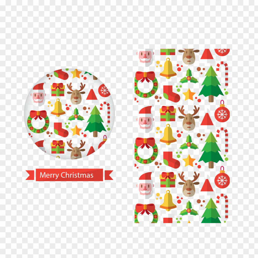 Greeting Decorative Elements Christmas Card New Year's Day PNG