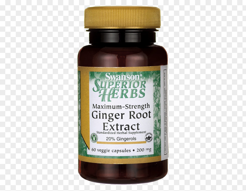 Ginger Root Swanson Health Products Dietary Supplement Herb Extract PNG