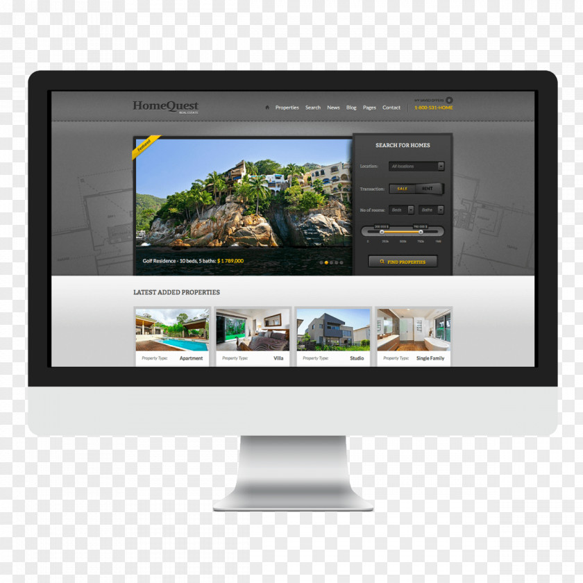 Home Rent Website Responsive Web Design Development PNG