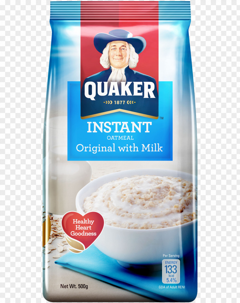 Oat Quaker Instant Oatmeal Breakfast Cereal Milk Flavor PNG