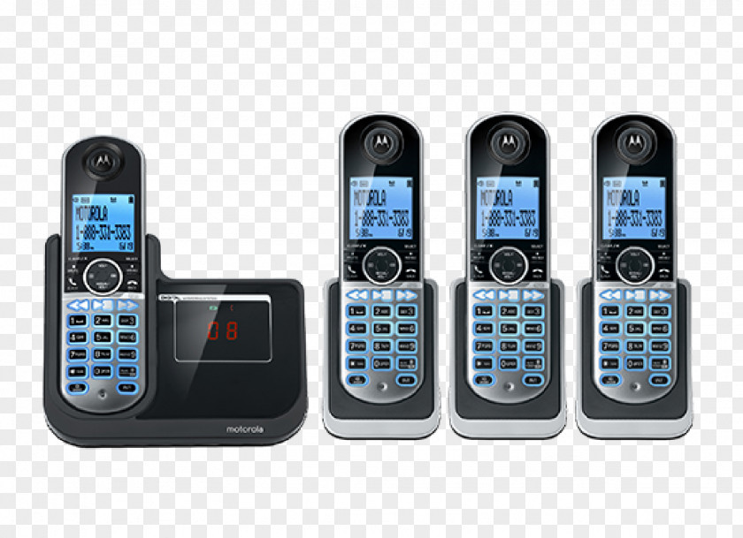 Longdistance Calling Cordless Telephone Motorola P1003 Digital Enhanced Telecommunications Handset PNG