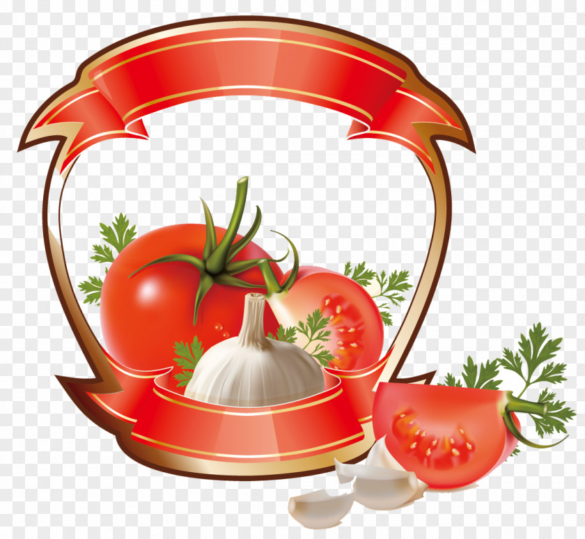 Vegetables Icon Vector Elements Tomato Juice Cherry Ketchup Label PNG