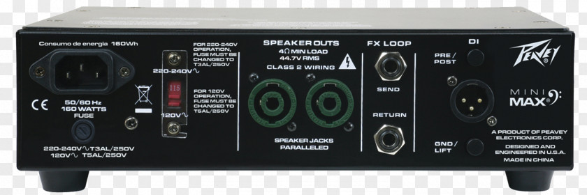 Bass Amp Guitar Amplifier Peavey Electronics PNG