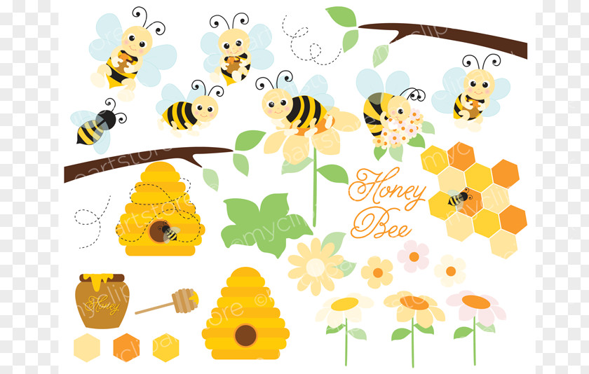 Bees And Honey Label Vector Material Bee Bumblebee Clip Art PNG