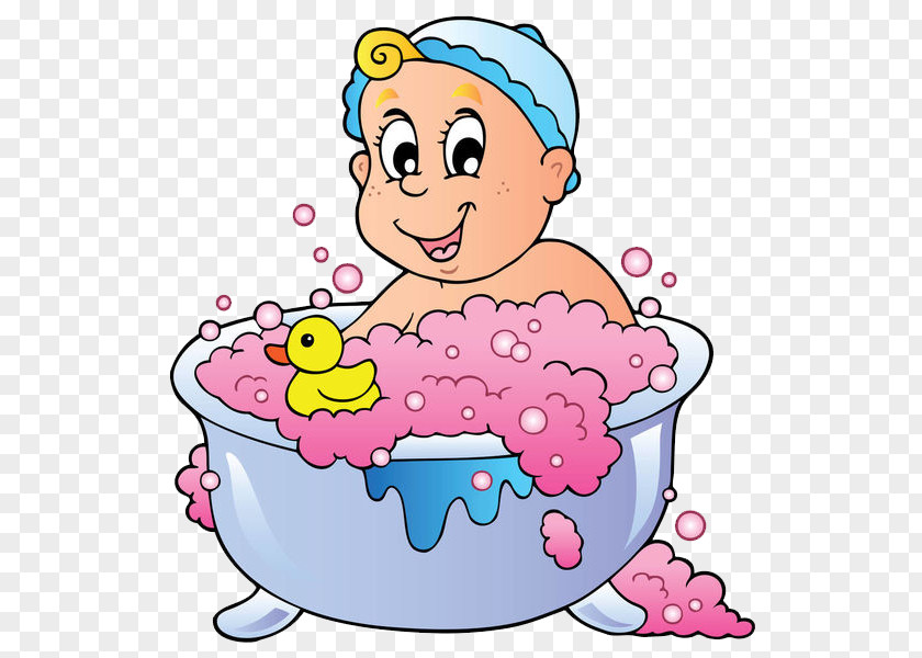 The Baby Duck And Bathtub Bathing Infant Clip Art PNG