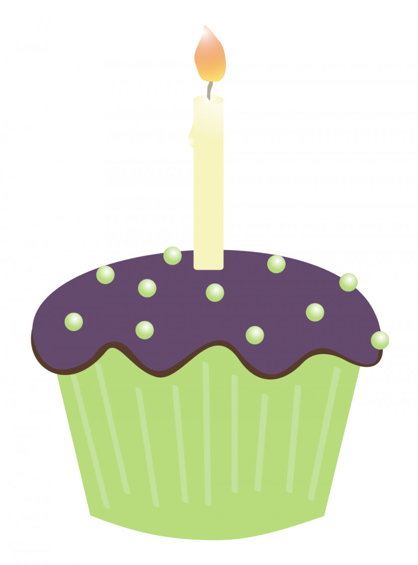 Cupcake Candle Cliparts Birthday Cake Muffin Clip Art PNG