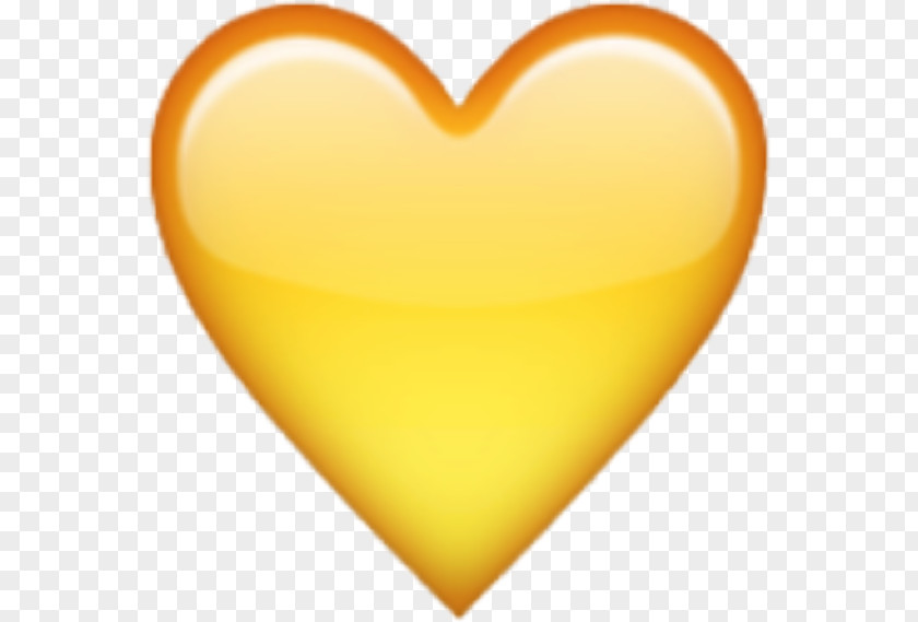 Heart Yellow 絵文字 Sticker PNG