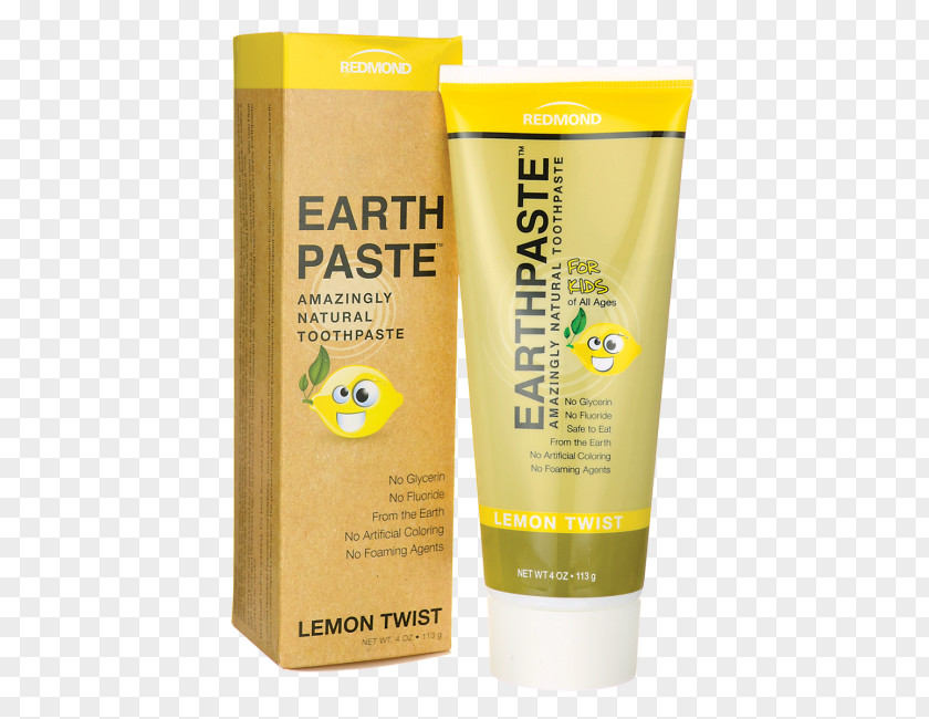 Lemon Twist Earthpaste Toothpaste Redmond Cinnamon Flavor PNG