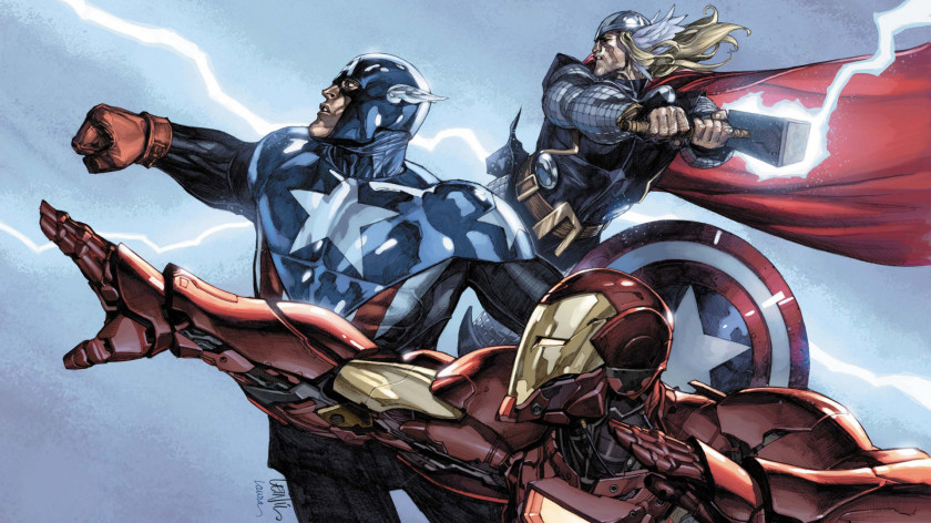Avengers Thor Iron Man Captain America Desktop Wallpaper PNG