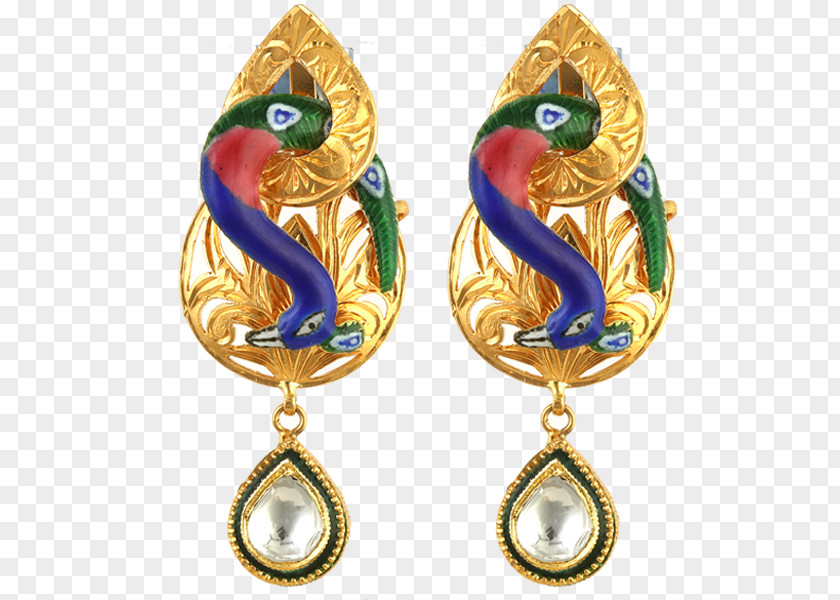 Bhima Jewellery Models Earring Lalithaa Gemstone Gold PNG