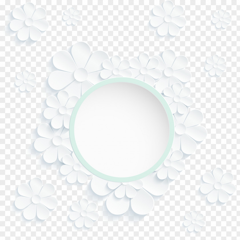 White Circle Flower PNG
