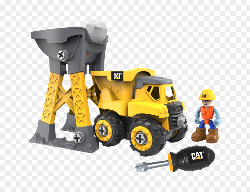 Toy Caterpillar Inc. Heavy Machinery Architectural Engineering Dump Truck PNG