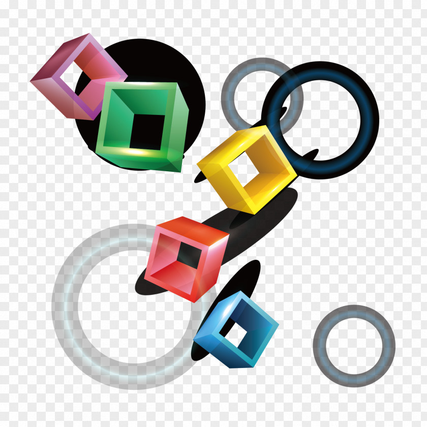 Vector Color Box And Ring Clip Art PNG