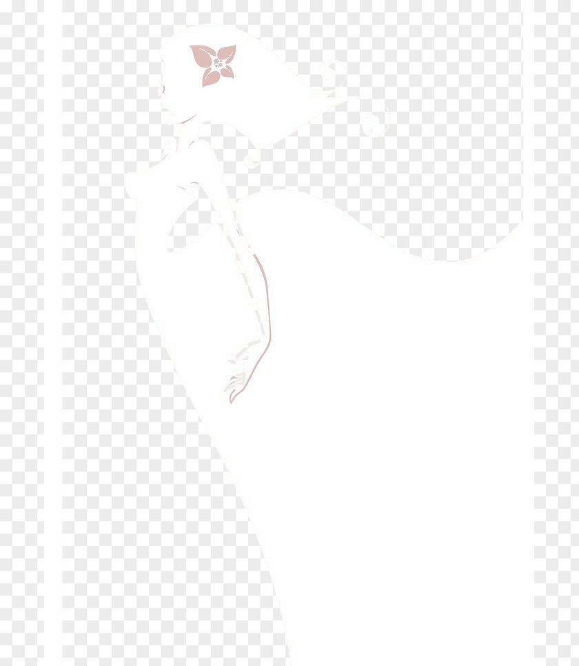White Beautiful Bride Creative Wedding Marriage Paper PNG