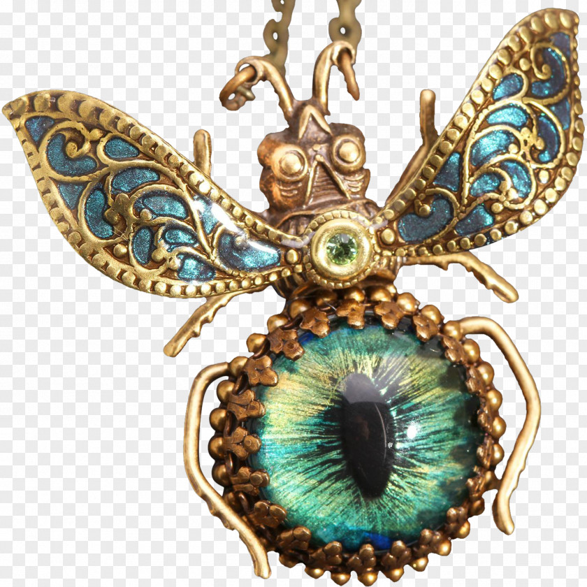 Necklace Turquoise Jewellery Brooch Insect PNG