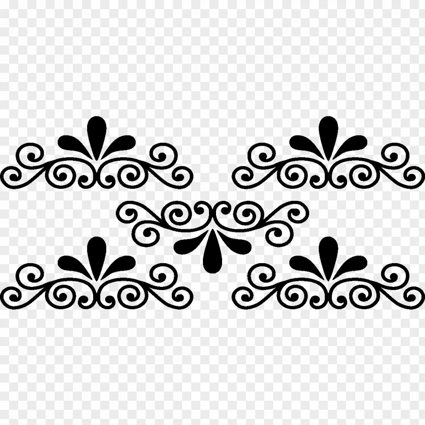 Ornamento Sticker White Leaf Black M Clip Art PNG