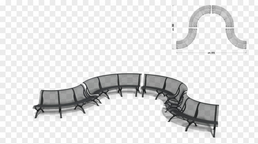 Seat Street Furniture Bench Curve Convex Set PNG