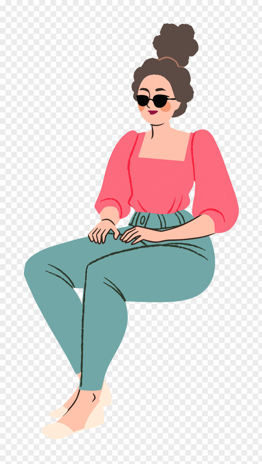 Sitting Girl Woman PNG