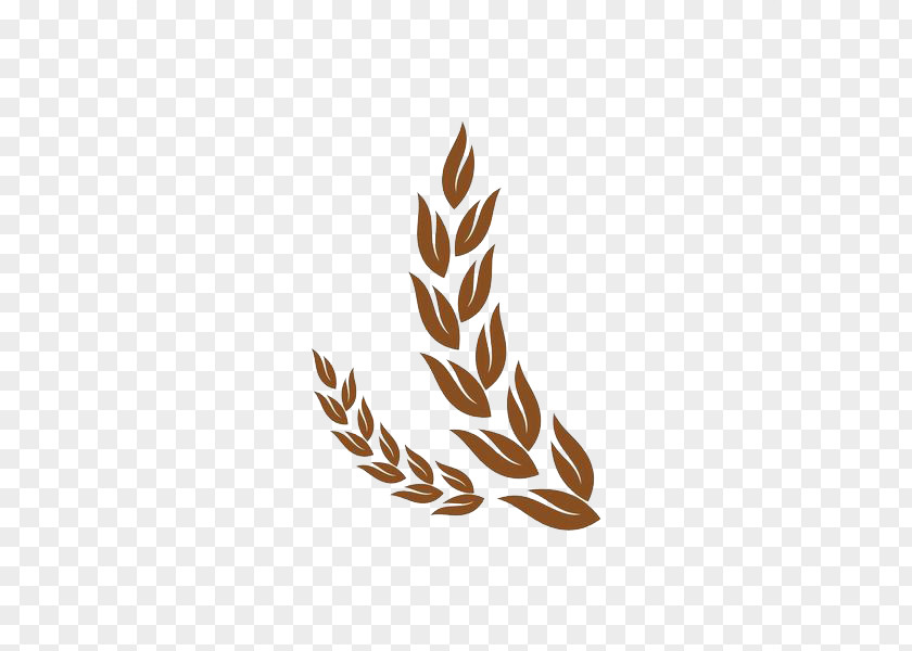 An Ear Of Wheat Brown Pattern PNG