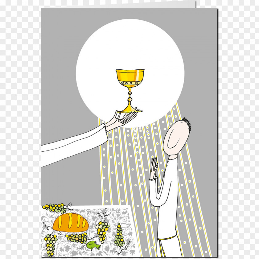 First Communion Greeting & Note Cards Post Eucharist PNG