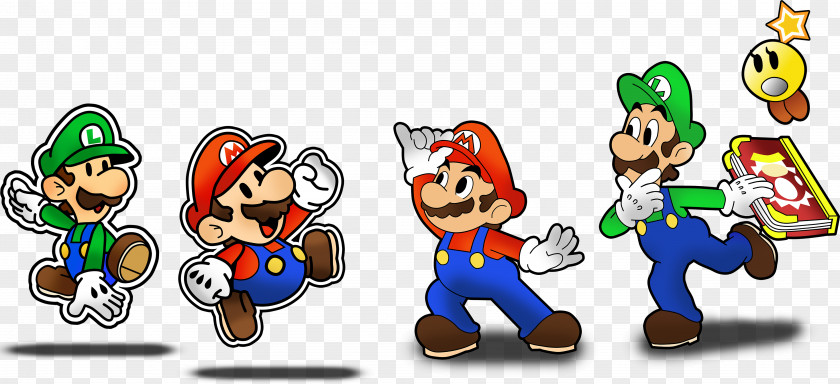 Mario Bros & Luigi: Paper Jam Superstar Saga Bros. PNG