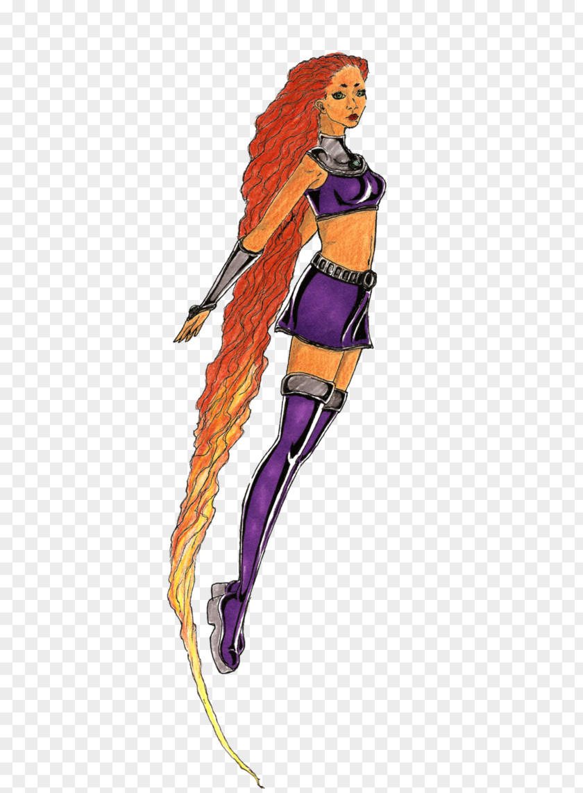 Starfire Detective Marcus Bell Drawing Comics Art PNG