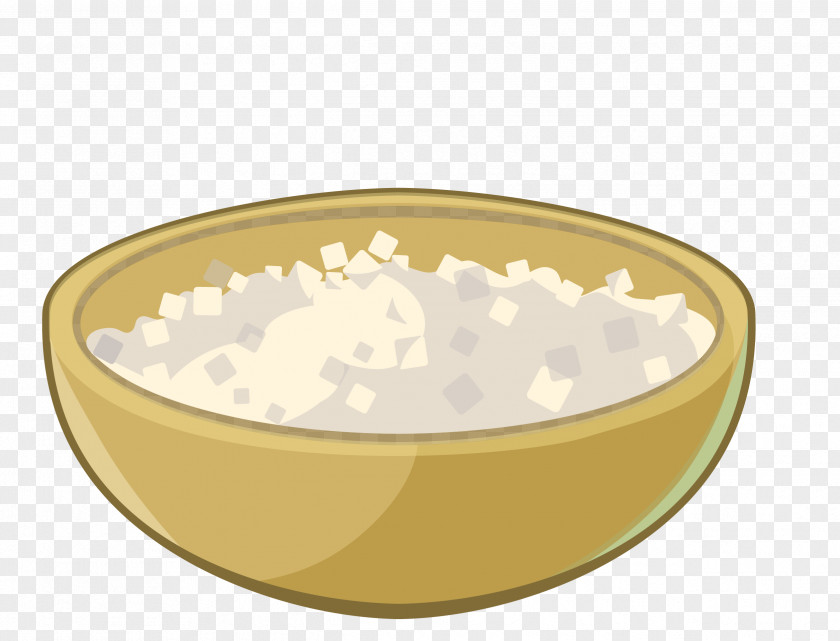 Vector Yellow Bowl Of Rice Clip Art PNG