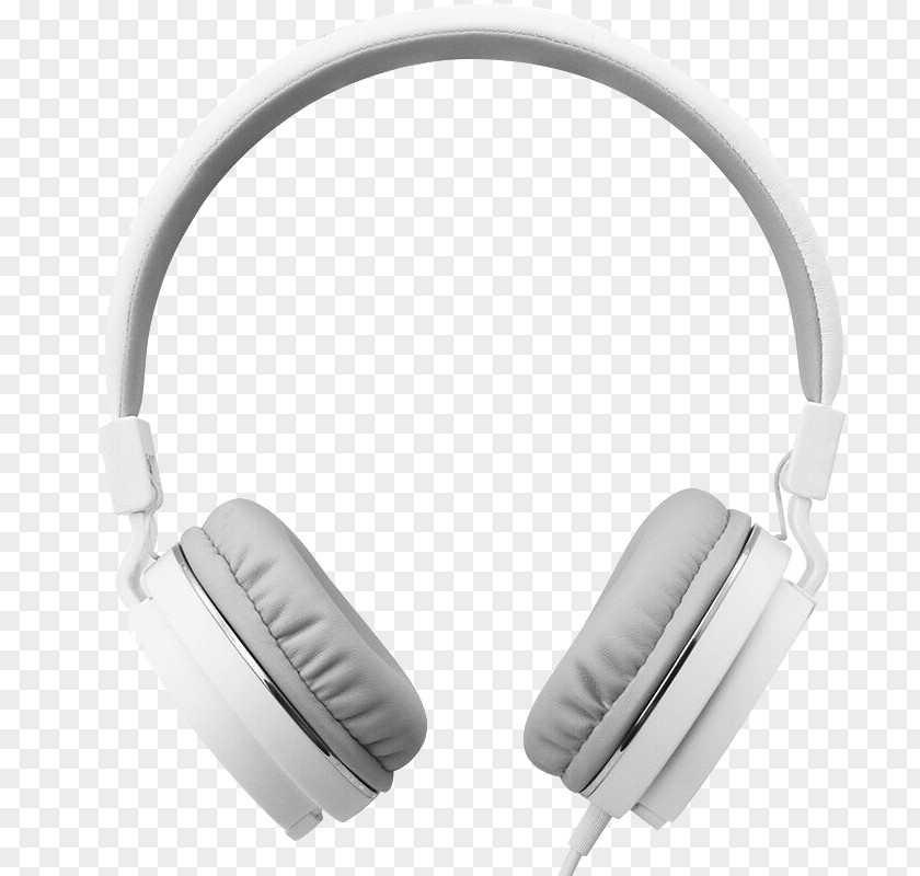 White Headphones Microphone Headset Stereophonic Sound PNG