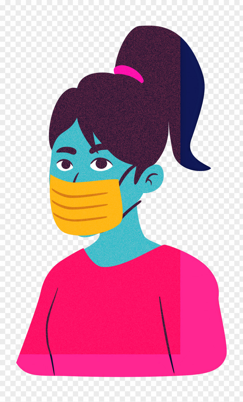 Girl With Mask PNG