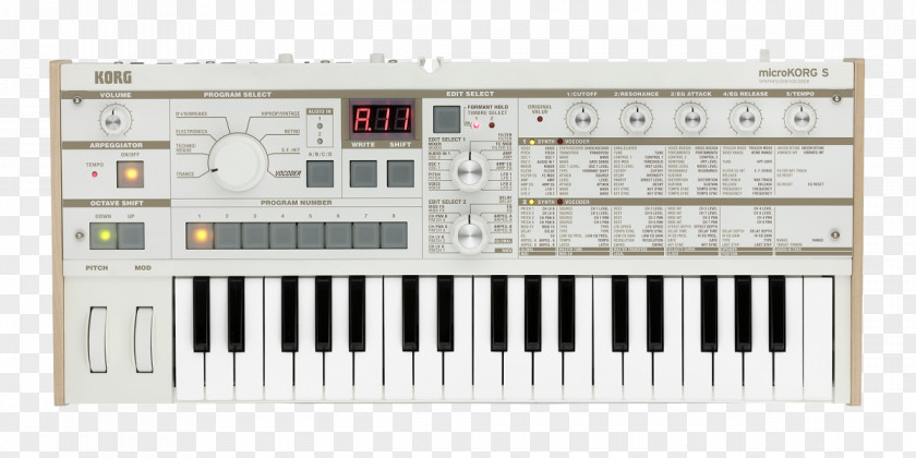 Keyboard MicroKORG Korg Kaossilator Sound Synthesizers Analog Modeling Synthesizer PNG