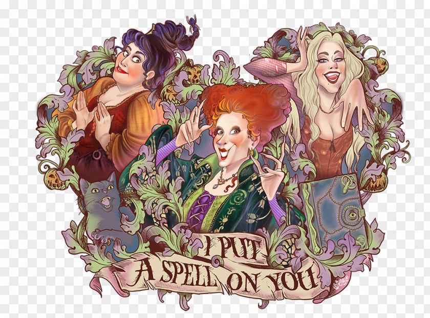 Tshirt Winifred Sanderson Sarah T-shirt I Put A Spell On You PNG