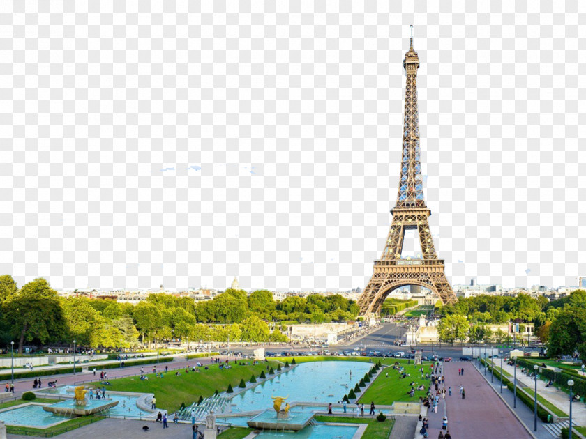 Eiffel Tower In Paris Three Arc De Triomphe Belxe9m Wallpaper PNG