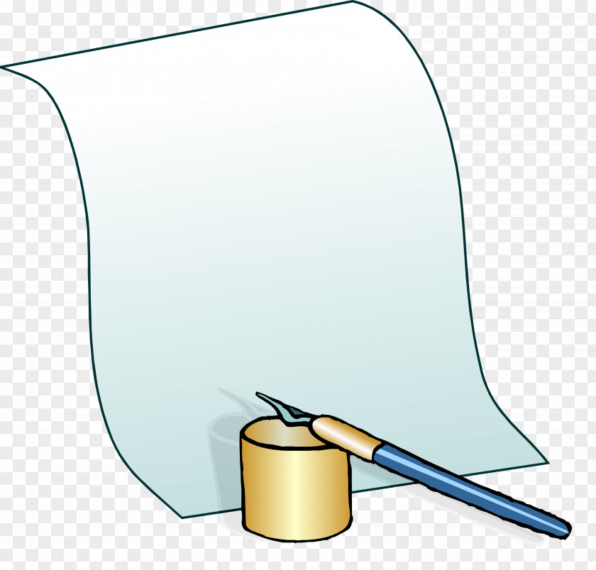 Quill Paper Pen Writing Clip Art PNG