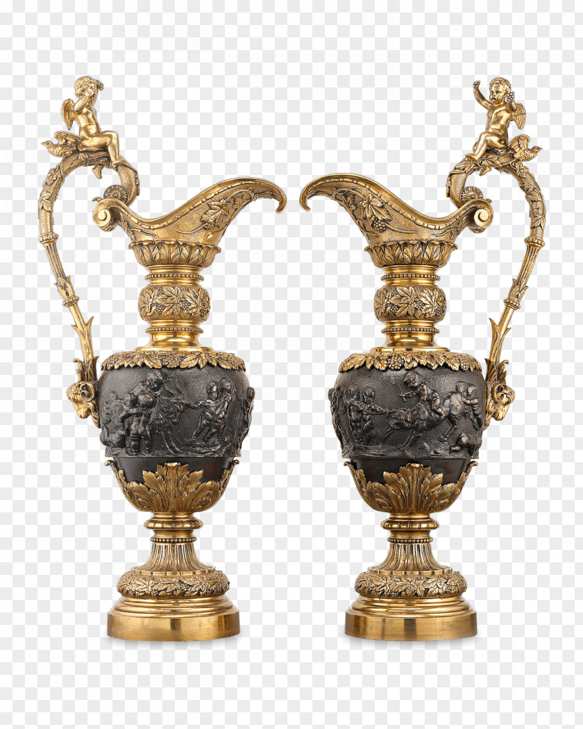 Brass Bronze Vase Metal Glass PNG