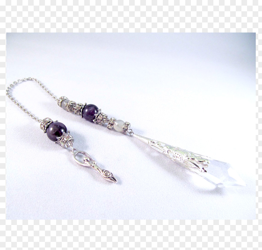 Crystal Pendulum Amethyst Body Jewellery Necklace Purple PNG