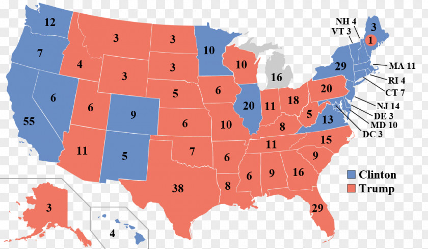 Us Presidential Election US 2016 United States Electoral College PNG