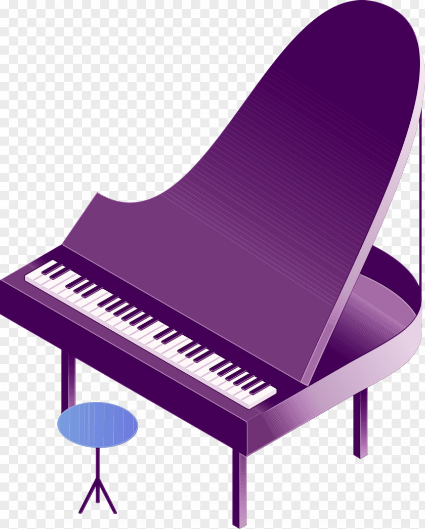 Purple Digital Piano Keyboard Electronic Instrument Fortepiano Technology PNG