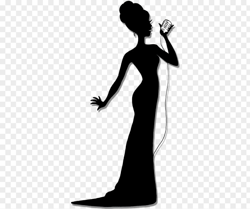 Silhouette Singing Singer Female PNG , Singer, silhouette of woman singing clipart PNG