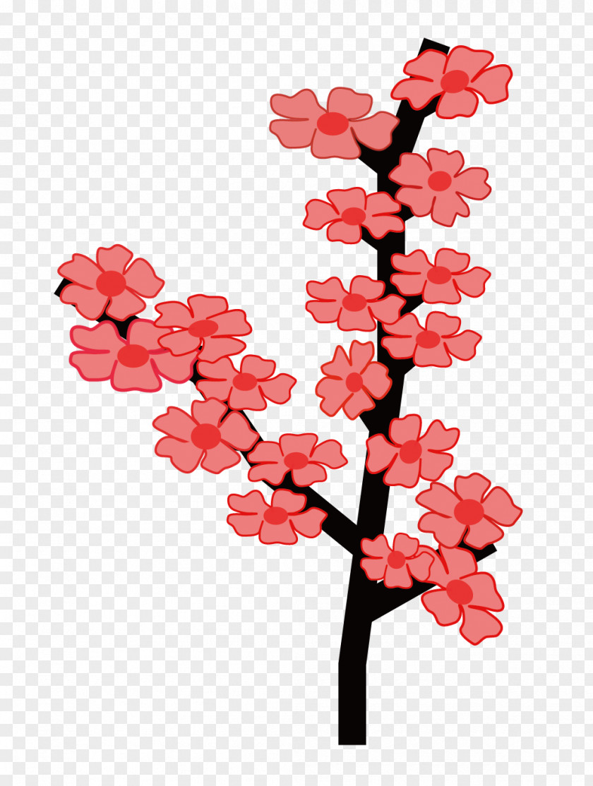 Vector Floral Flowers Design Cherry Blossom Flower PNG