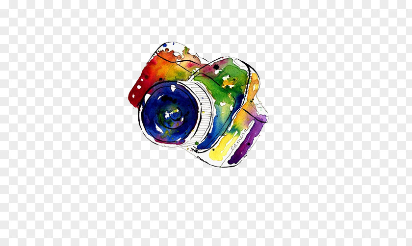 Camera Watercolor Picture Material Painting Photography PNG