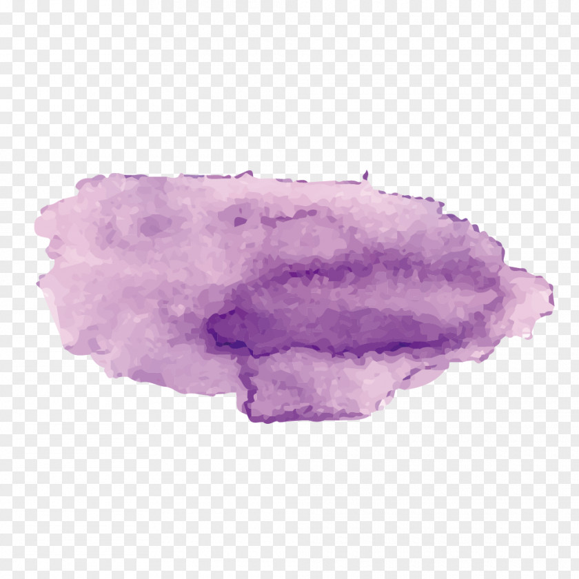 Purple Beautiful Watercolor Strokes Painting PNG