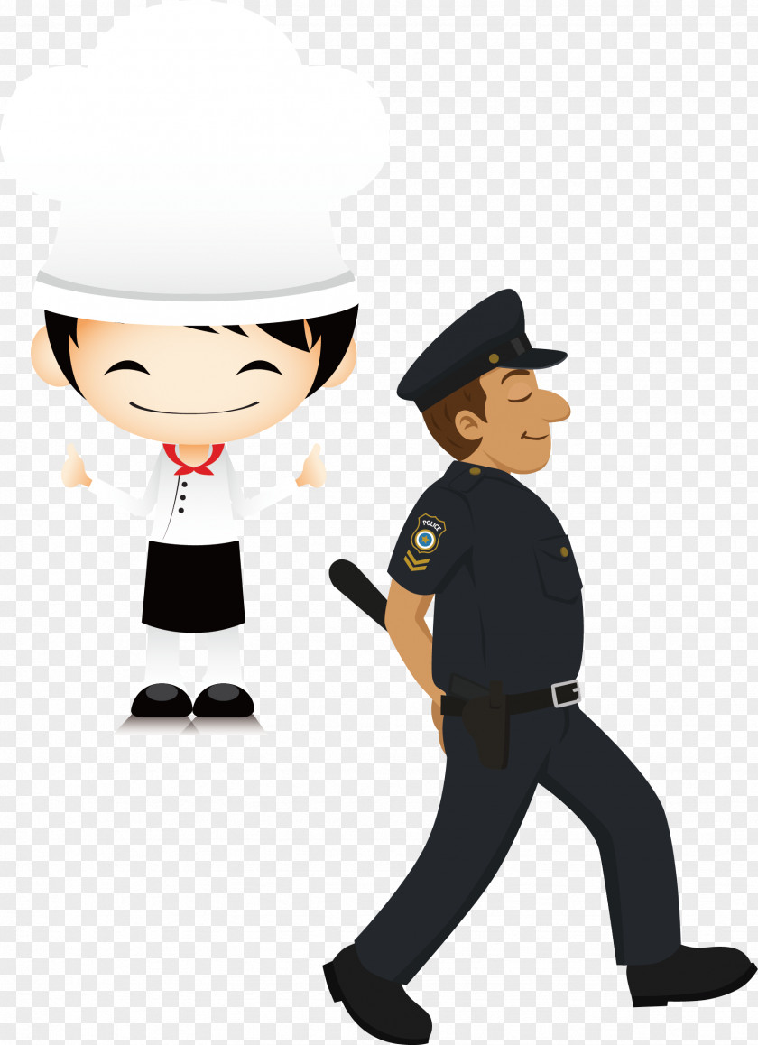 Smart Alarm Police Officer Cartoon PNG