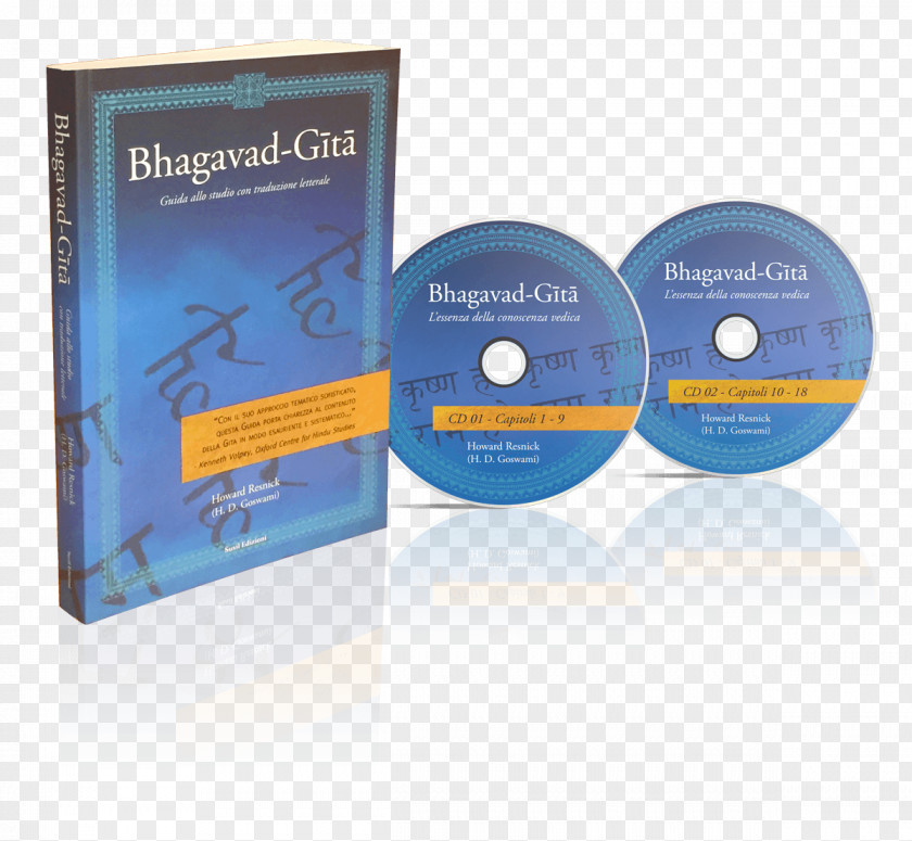 Bhagavad Gita Compact Disc Book Industrial Design Mockup PNG