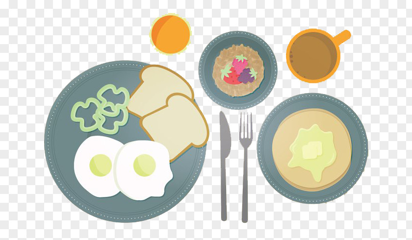 Illustrations Breakfast Cereal Pancake Toast PNG