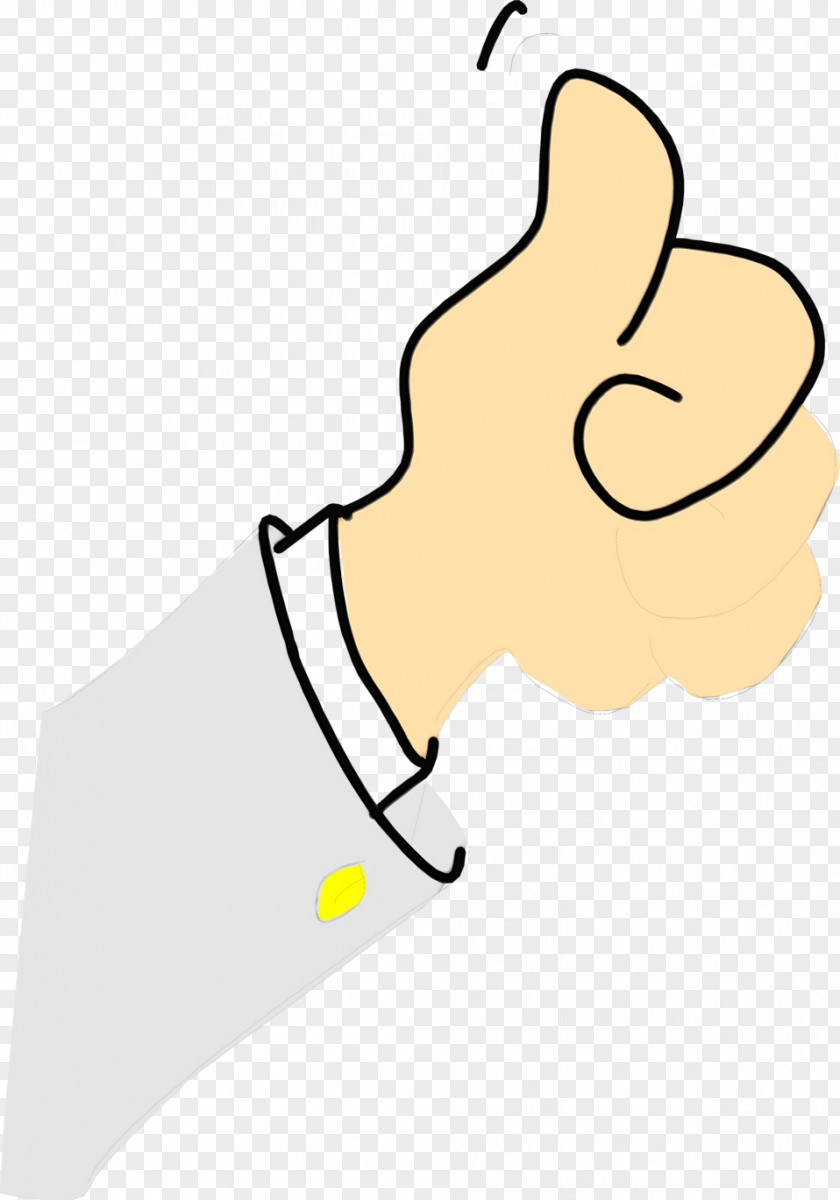 Gesture Hand Watercolor Cartoon PNG